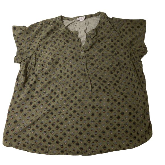 Liz Claiborne Pullover Top  S/S Size 1X. - Picture 1 of 6